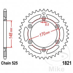 JT SPROCKETS Transmission plate crown 47T P-525 Ø148 MM Ø170 727.51.34
