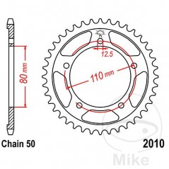 JT SPROCKETS Transmission plate crown 48T P-530 Ø080 MM Ø110 727.51.42