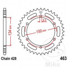 JT SPROCKETS Corona plato transmisión 50T P-428 Ø134MM Ø150 MM 727.67.85