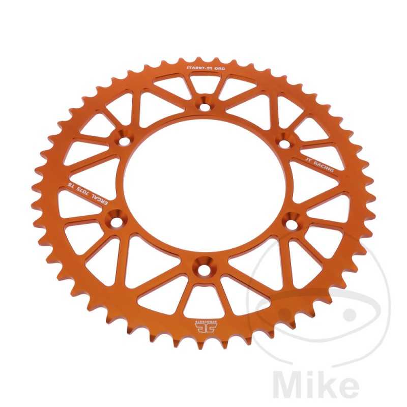 JT SPROCKETS Corona plato transmision 51T P-520 Ø125 MM Ø150 758.18.75
