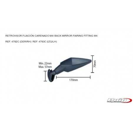 PUIG Espejo retrovisor derecho M4 4782