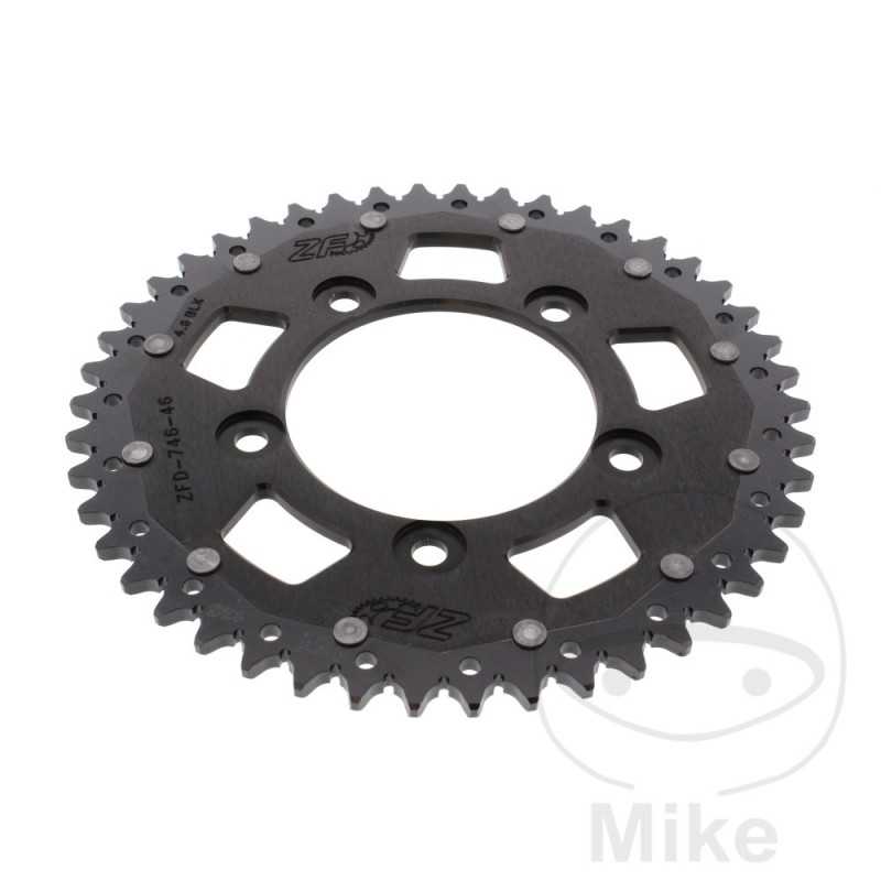 ZF SPROCKETS Transmission plate crown DUAL 46T P-520 Ø100 MM Ø124 758.16.02