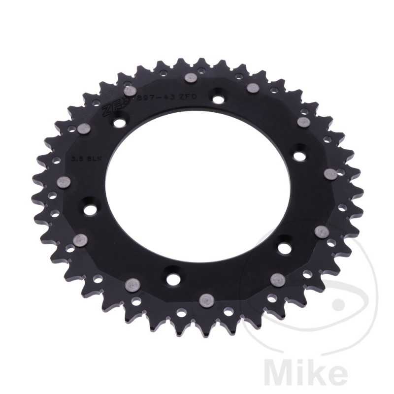ZF SPROCKETS Corona plato transmision DUAL 43T P-520 Ø125 MM Ø150 758.18.05