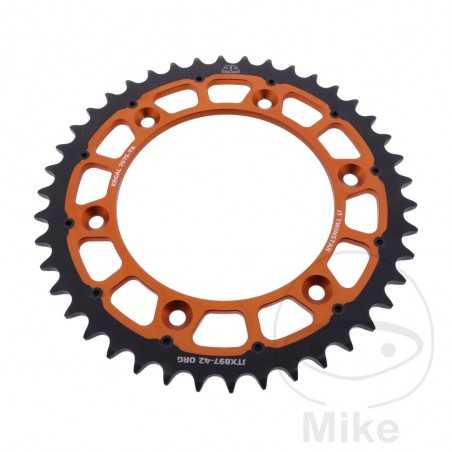 JT SPROCKETS Corona plato transmision DUAL 42T P-520 Ø125 MM Ø150 758.25.31