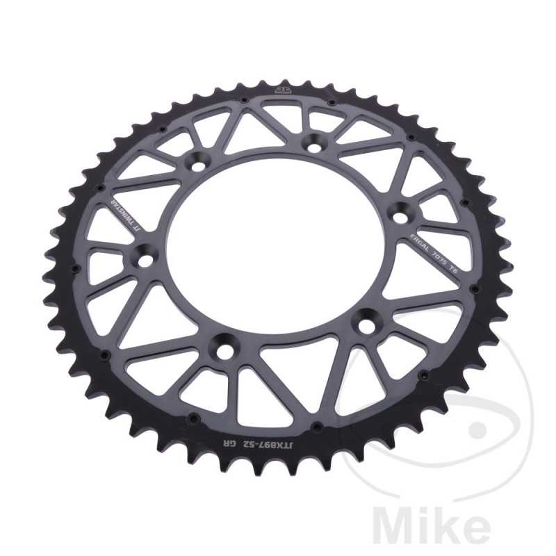 JT SPROCKETS Corona plato transmision DUAL 52T P-520 Ø125 MM Ø150 758.25.43