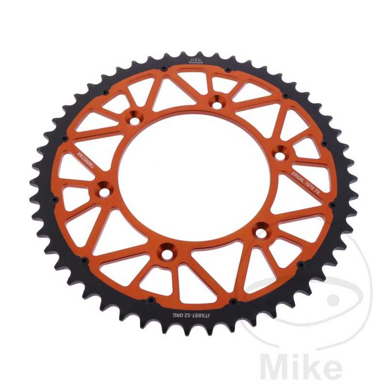 JT SPROCKETS Corona plato transmision DUAL 52T P-520 Ø125 MM Ø150 758.25.44