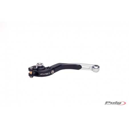 Clutch handle, black body extendible silver