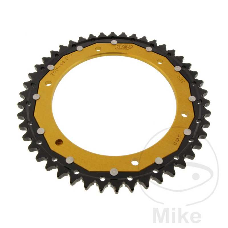 ZF SPROCKETS Corona plato transmisión DUAL 46T P-530 Ø155 MM Ø176 758.17.63