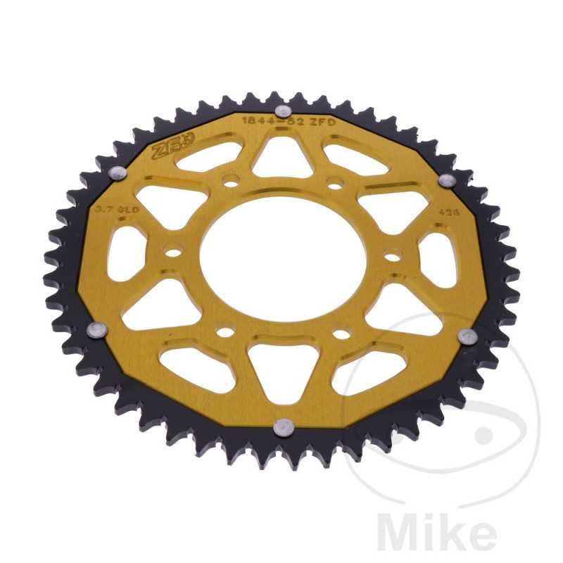 ZF SPROCKETS Corona plato transmisión DUAL 52T P-428 Ø076 MM Ø100 758.18.21