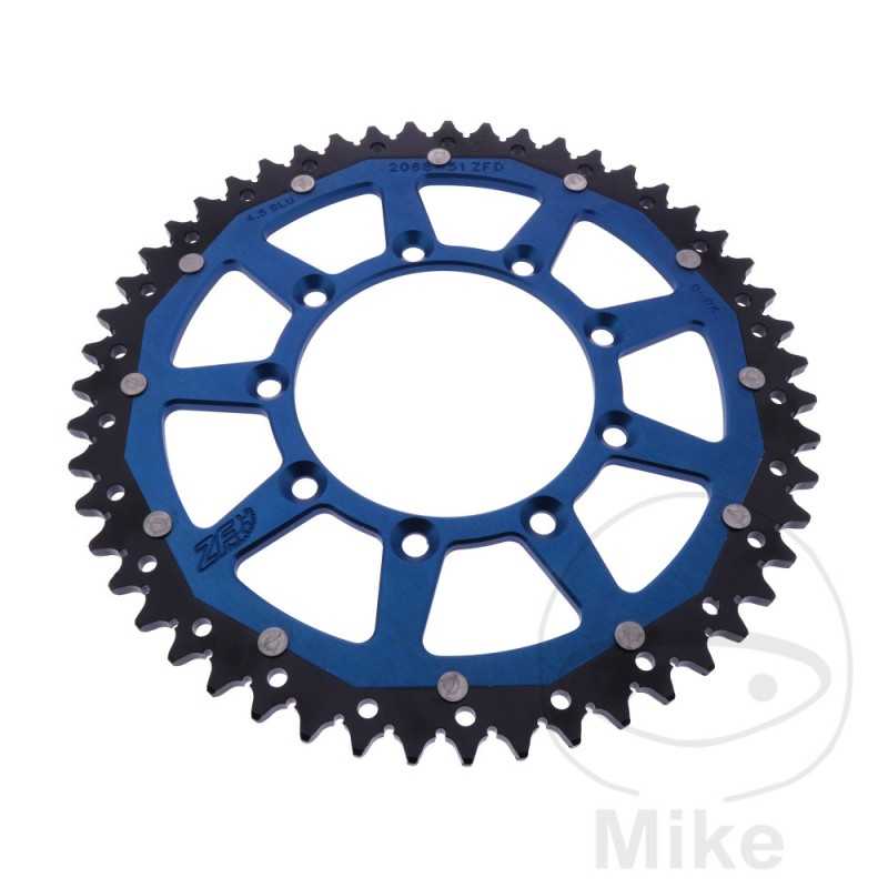 ZF SPROCKETS Corona plato transmisión DUAL 51T P-520 Ø105 MM Ø124.50 758.25.83