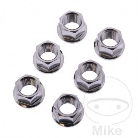 JMP Nut set for transmission plate crown screw M12 X 1.25 MM INOX V4A 775.35.53