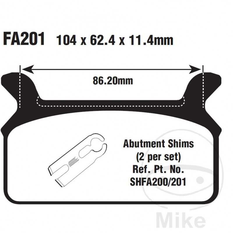 EBC Semi-sintered brake pads V ALTN: 7870884 732.00.69