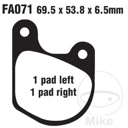 EBC Semi-sintered brake pads V ALTN: 7872286/7870269 732.00.75