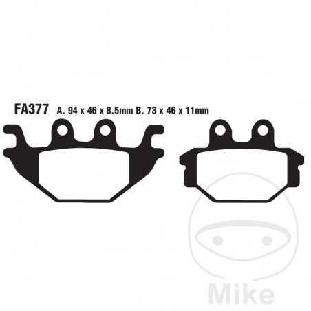 EBC Semi-sintered brake pads V 732.01.15