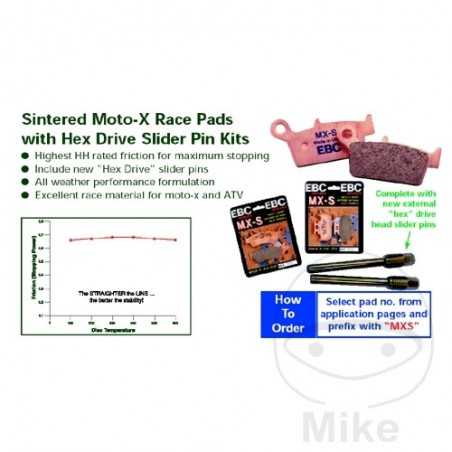 EBC SINTERED BRAKE PADS MX-S 732.45.02