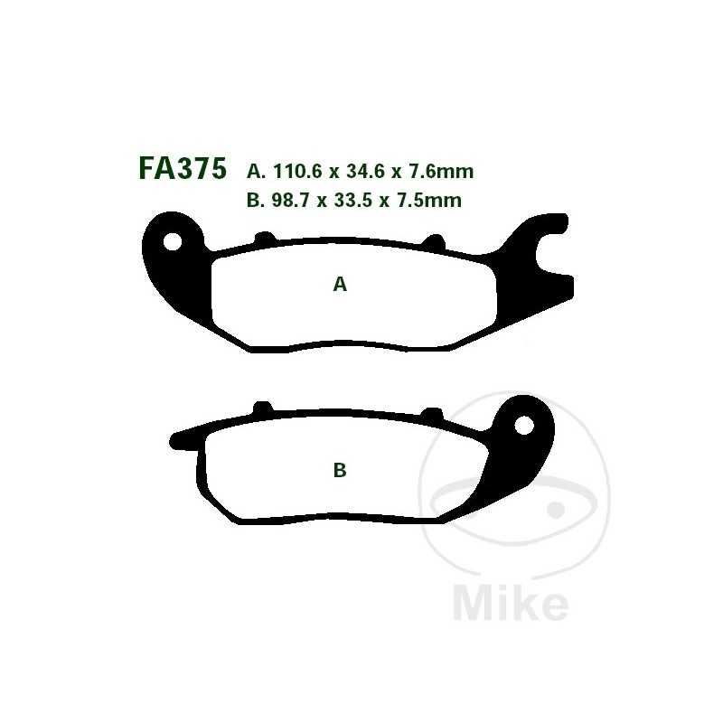 EBC Standard brake pads SCOOTER ALTN: 7872118/7870241 732.27.04