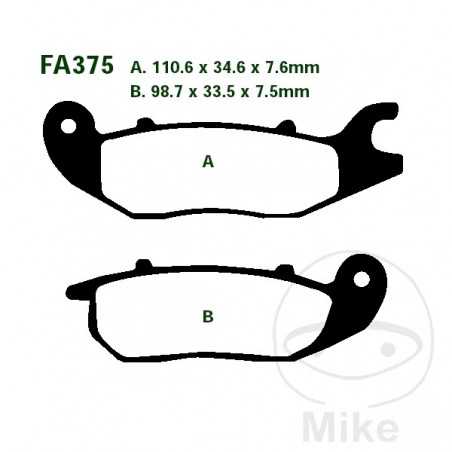 EBC Standard brake pads SCOOTER ALTN: 7872118/7870241 732.27.04