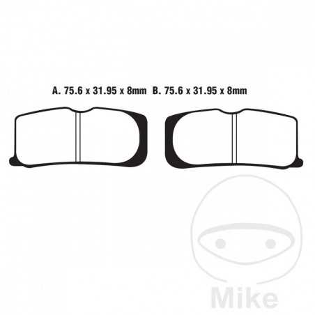 EBC Semi-sintered brake pads V 737.00.85