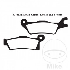 EBC SINTERED BRAKE PADS R ALTN: 7870024/7870025 737.01.02