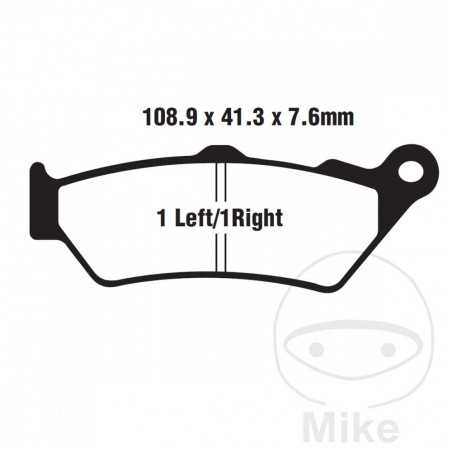 EBC PASTILLAS DE FRENO SINTERIZADAS HH SCOOTER ALTN: 7870868 737.01.08