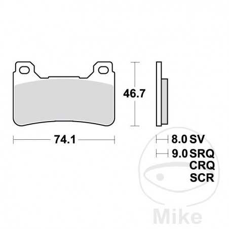 TRW carbon brake pads CRQ ALTN: 7320002 787.42.25