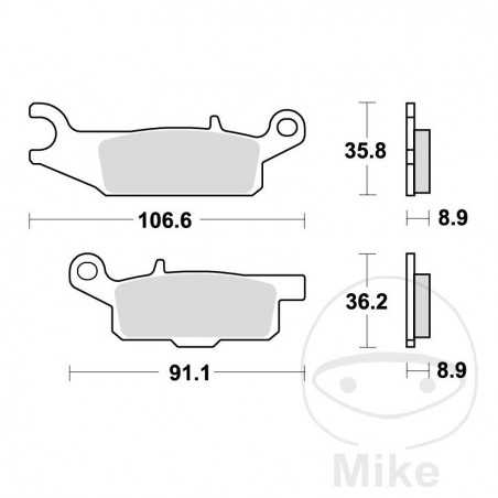 TRW SINTERED BRAKE PADS SI ALTN: 7321268 787.00.38
