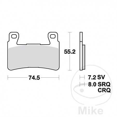 TRW carbon brake pads CRQ ALTN: 7321466 787.02.31