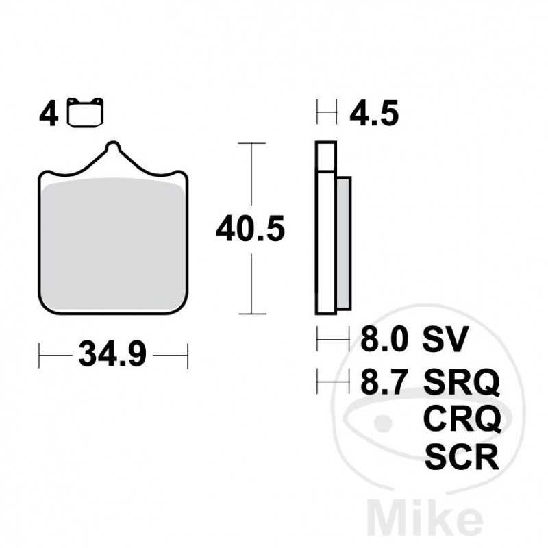 TRW carbon brake pads CRQ ALTN: 7320014 787.02.98