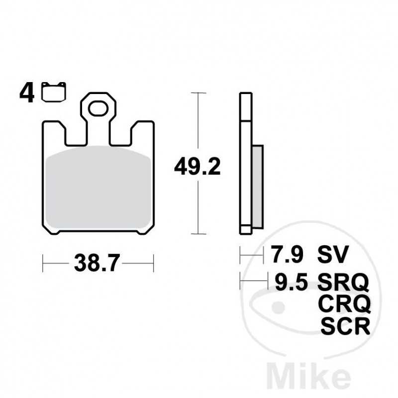 TRW carbon brake pads CRQ ALTN: 7321524 787.40.68
