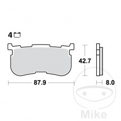 TRW Sintered rear brake pads ALTN: 7320076 787.01.55