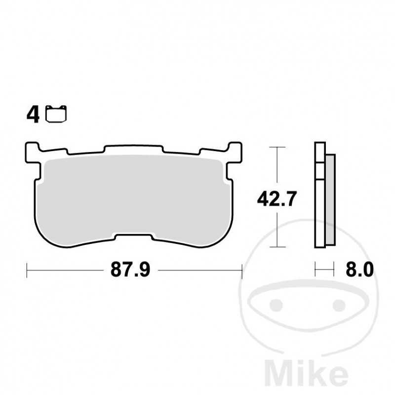 TRW Sintered rear brake pads ALTN: 7320076 787.01.55