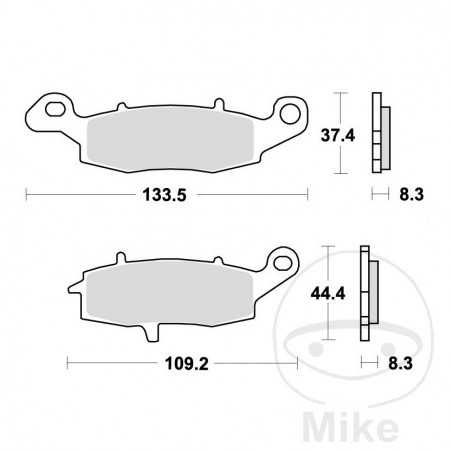 TRW Sintered front brake pads ALTN: 7328867 787.06.37