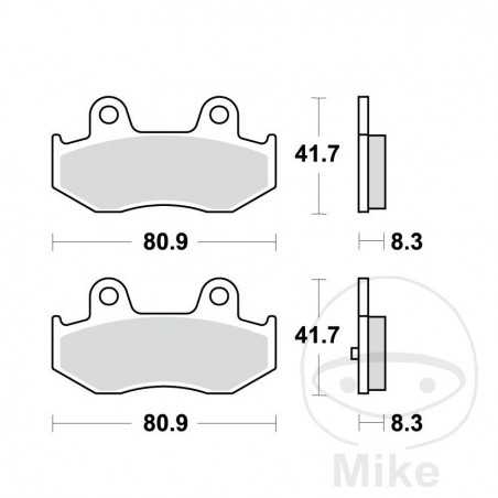TRW SINTERED BRAKE PADS SCOOTER ALTN:7323090 787.39.87