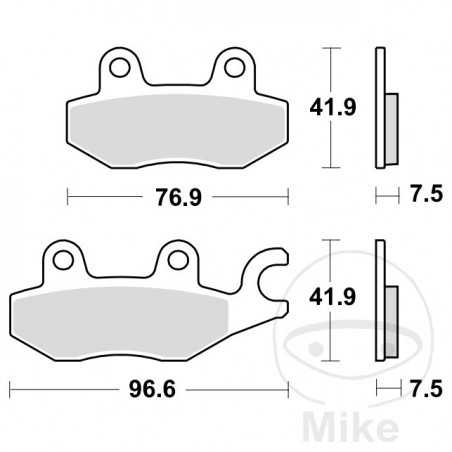 TRW SINTERED BRAKE PADS TRQ ALTN: 7370200 787.03.62