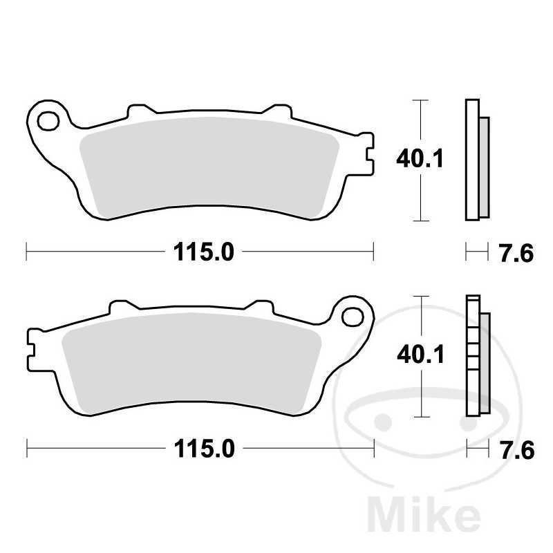 TRW Sintered front brake pads 787.03.17
