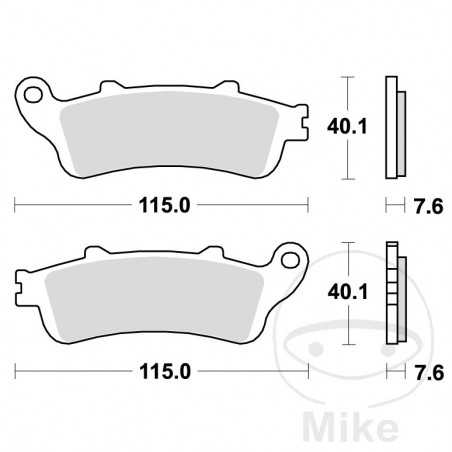 TRW Sintered front brake pads 787.03.17