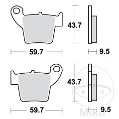 TRW SINTERED BRAKE PADS RSI 787.03.18