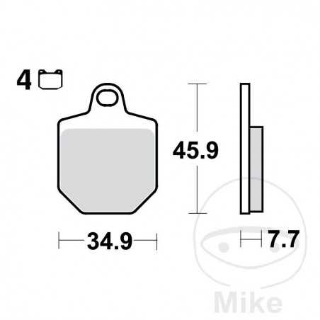TRW SINTERED BRAKE PADS TRQ ALTN:7370196 787.03.50