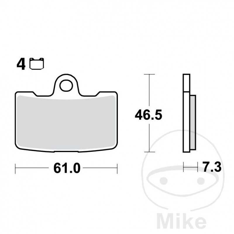 TRW Sintered front brake pads ALTN: 7323165 787.50.73