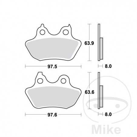 TRW Rear brake pad set PC 7870290