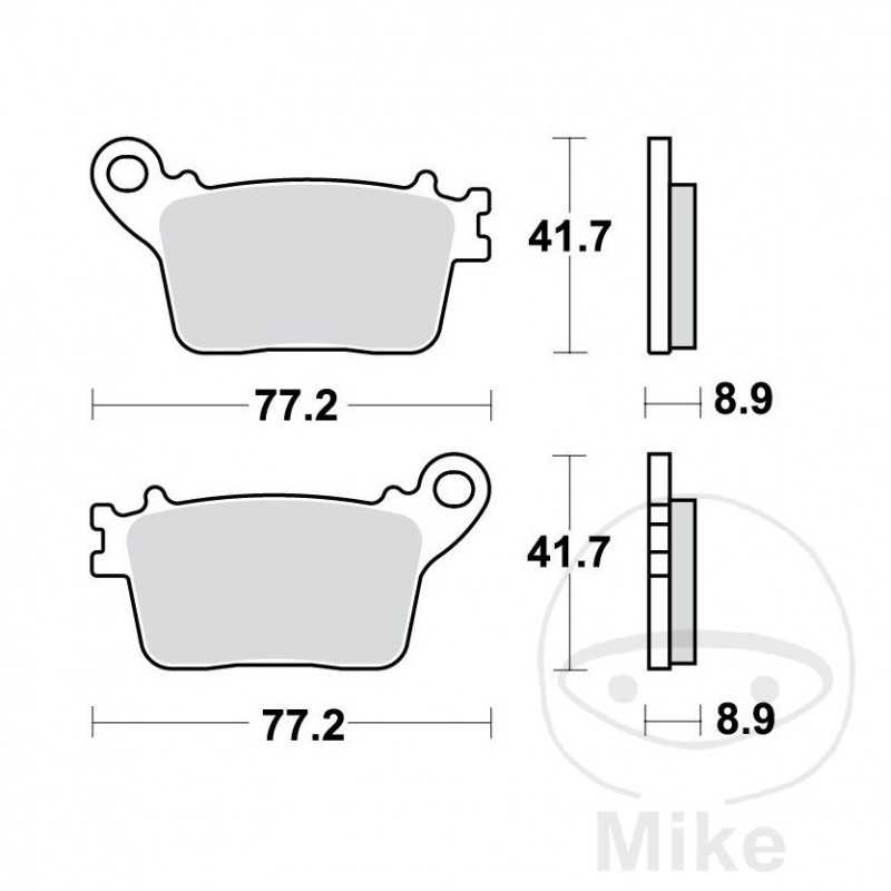 TRW Sintered rear brake pads ALTN:7322431 787.45.14