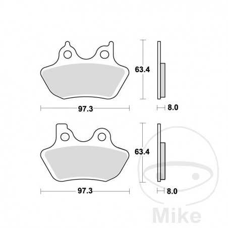 TRW Front brake pad set PC 7870287