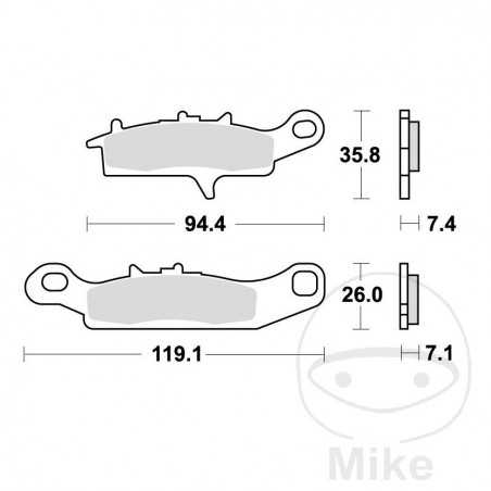TRW SINTERED BRAKE PADS SI ALTN: 7325707 787.45.63