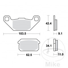 TRW SINTERED BRAKE PADS SI ALTN: 7320063 787.49.10