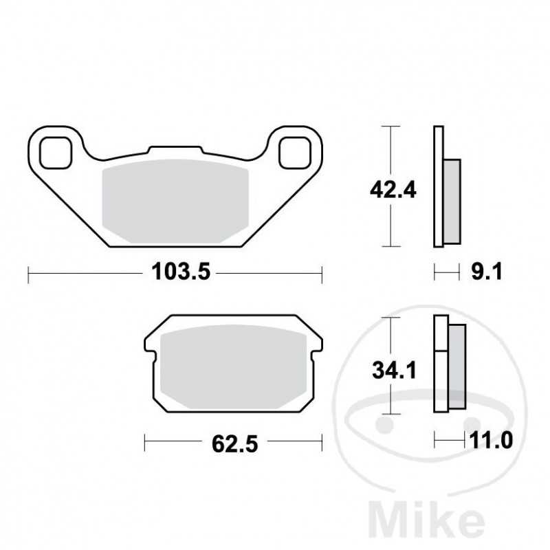 TRW SINTERED BRAKE PADS SI ALTN: 7320063 787.49.10
