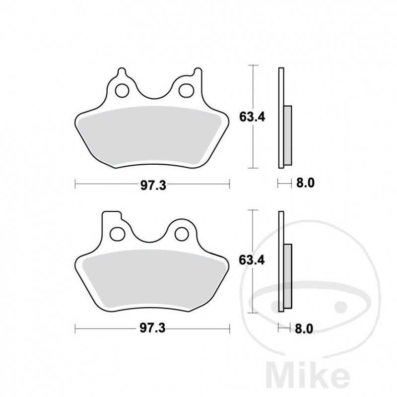 TRW Sintered rear brake pads ALTN: 7320997 787.53.32