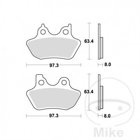 TRW Sintered rear brake pads ALTN: 7320997 787.53.32