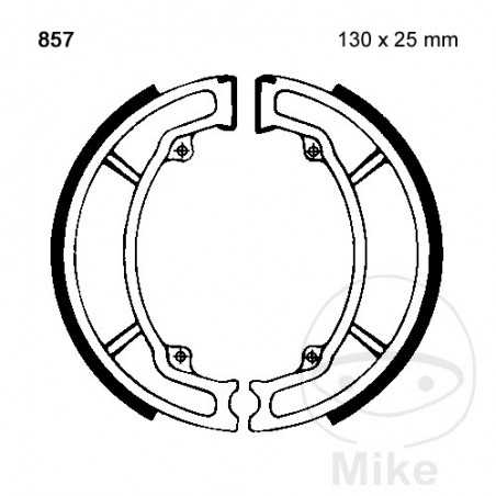 EBC brake shoes without spring 732.11.69