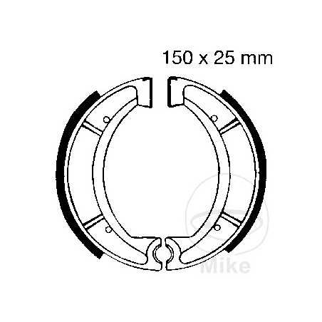 EBC brake shoes without spring ALTN: 7328222 737.39.70