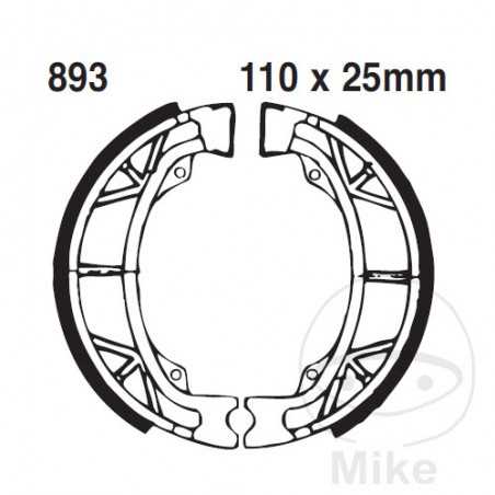 EBC brake shoes without spring 732.90.02